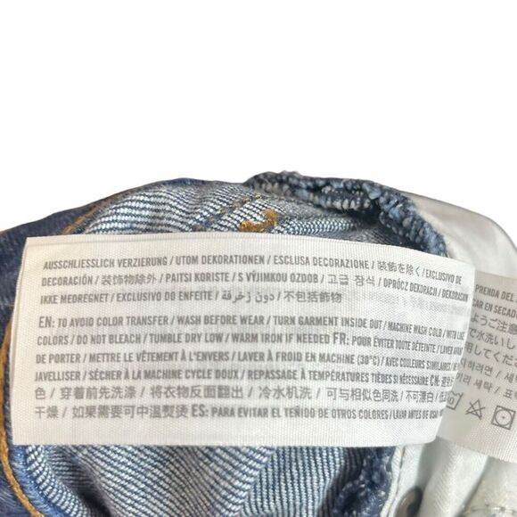 Abercrombie & Fitch The Kick Flare Ultra High Rise Jeans Crop Two Tone Size 32 S - Picture 12 of 13